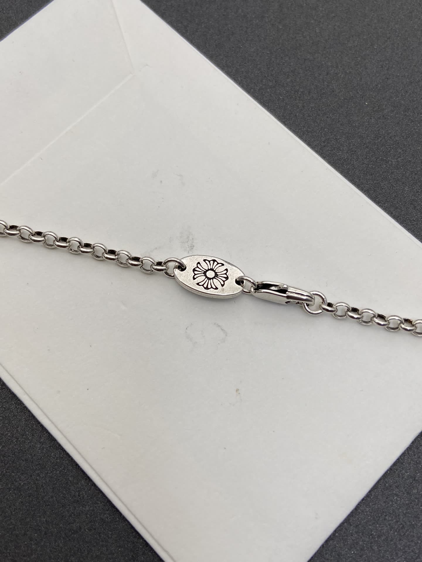 Chrome Hearts Silver Cross Pendant Necklace
